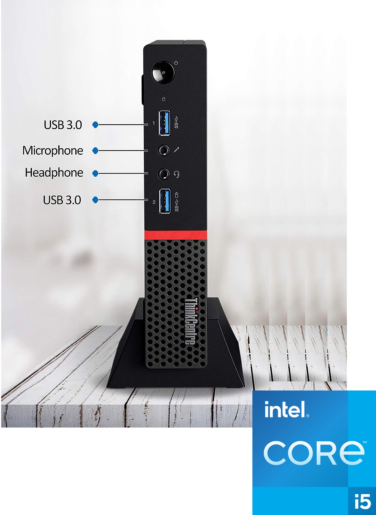 BESTYLISH ThinkCentre Tiny PC | i5-6500 Processor [6MB Smart Cache, 3.20 GHz] | S/N: BHWVP ? Lenovo ThinkCentre Tiny PC Intel Core i5 Processor (6th Generation) (8 GB RAM/Intel? HD 530 Graphics/256 GB SSD Capacity/Windows 11 Home (64-bit)) Mini Tower with MS Office image 1
