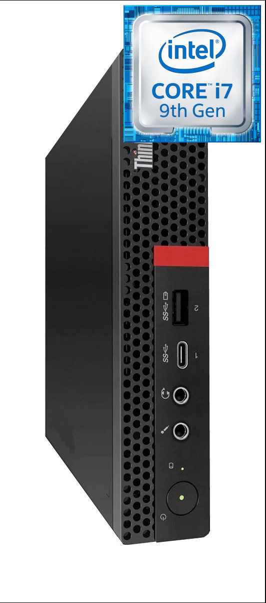 RATNARAJ COMPUTER SYSTEMS ThinkCentre Tiny PC- Core™ i7-9700 [8 Cores, 8 Threads, Upto 4.70 GHz] [CVT] Core i7-9700 Processor [12M Cache, Up to 4.70 GHz] (32 GB RAM/Intel® Ultra HD 4K 630 Graphics/1 TB SSD Capacity/Windows 11 Pro) Mid Tower with MS Office image 1