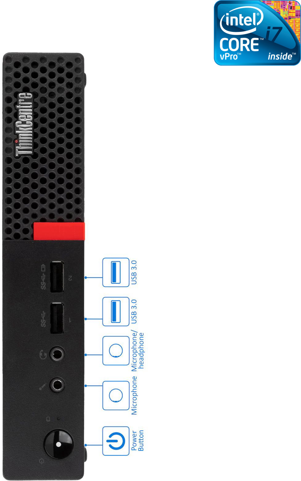 NCS Core i7 (6th Gen) Processor [4 Cores, 8 Threads] - ThinkCentre Tiny PC [NLJ] Intel® Core™ i7-6700 [4 Cores, 8 Threads, 3.40 GHz] (32 GB RAM/Intel Ultra HD 530 Graphics/1 TB SSD Capacity/Windows 11 Pro) Gaming Tower with MS Office image 1