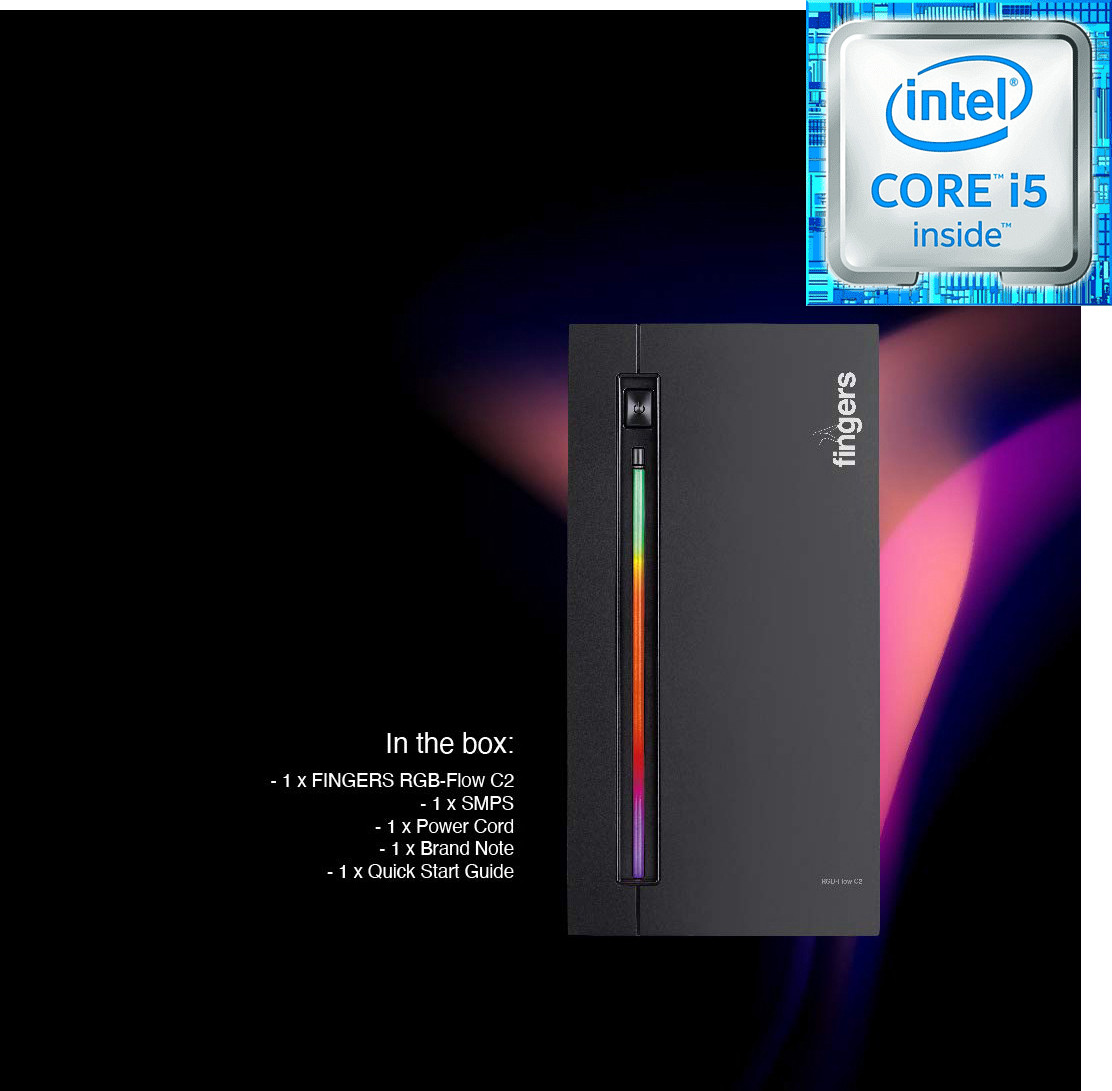 LATHOR Gaming Computer - Core™ i5-2400 [4 Cores, 4 Threads] | RGB-Flow C2 [QNZ] Intel® Core™ i5-2400 Processor (8 GB RAM/Intel® UHD 2000 Graphics/1 TB Hard Disk/256 GB SSD Capacity/Windows 11 Pro/1 GB Graphics Memory) Gaming Tower with MS Office image 1