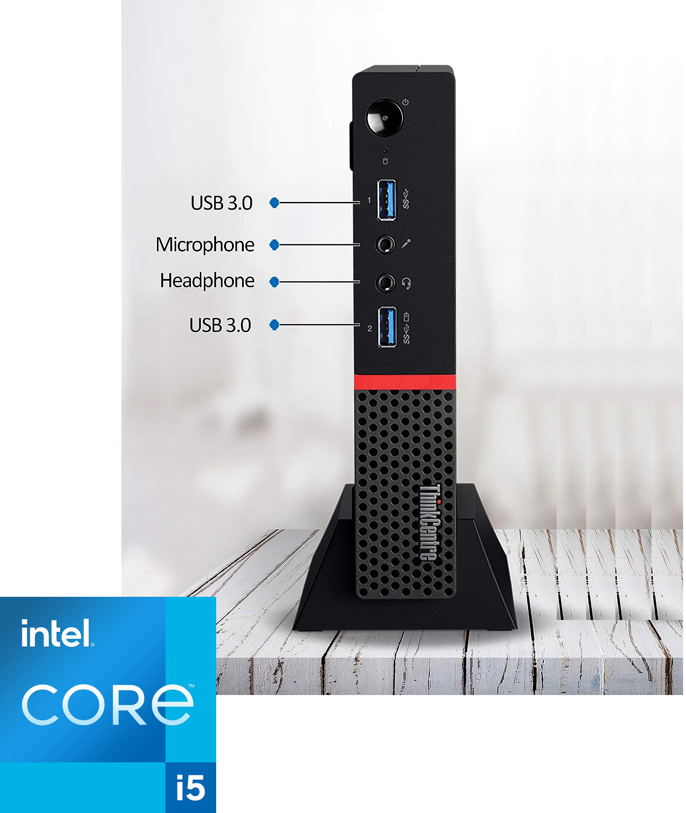 BESTYLISH ThinkCentre Tiny PC | i5-6500 Processor [6MB Smart Cache, 3.20 GHz] | S/N: BHXTQ ThinkCentre Tiny PC - Intel Core i5-6500 Processor [6MB Cache, 3.20GHz] (16 GB RAM/Intel® HD 530 Graphics/512 GB SSD Capacity/Windows 11 Pro) Mini Tower with MS Office image 1