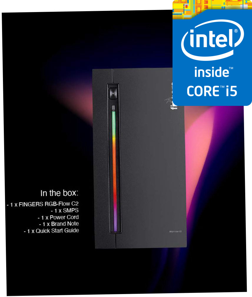 Grand Cell Gaming Desktop - Core™ i5-2400 [4 Cores, 4 Threads, 3.10 GHz] | Flow C2 [GDL] Core i5 (2nd Gen) [4 Cores, 4 Threads] (8 GB RAM/Intel® Ultra HD Graphics/1024 GB Hard Disk/256 GB SSD Capacity/Windows 11 Pro/1 GB Graphics Memory) Full Tower with MS Office image 1