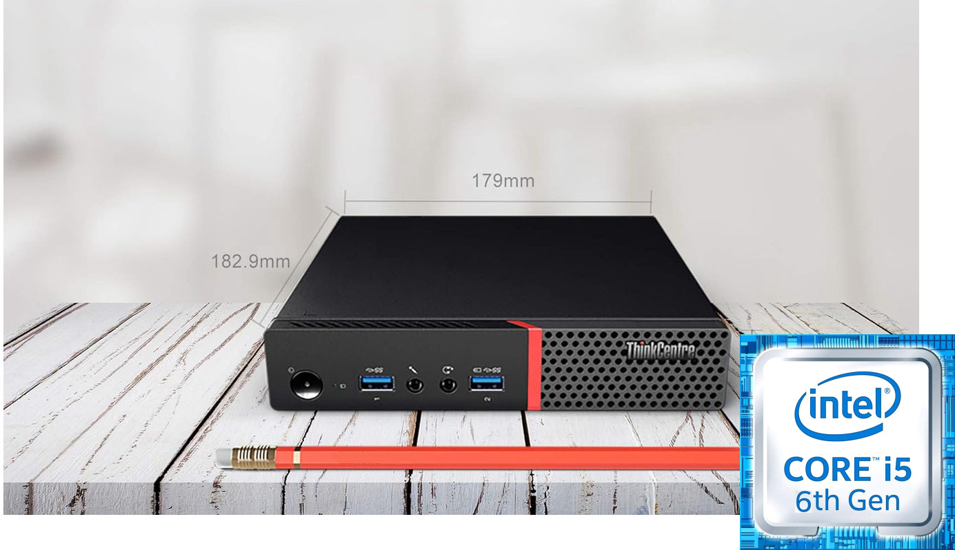 BESTYLISH ThinkCentre Tiny PC | i5-6500 Processor [6MB Smart Cache, 3.20 GHz] | S/N: BHEAL Tiny PC 6th Generation Intel Core i5 Processor (16 GB RAM/Intel® HD 530 Graphics/1 TB SSD Capacity/Windows 11 Pro) Mini Tower with MS Office image 1