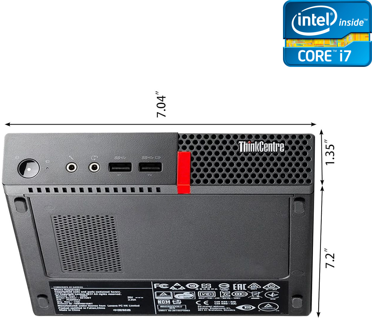 RATNARAJ COMPUTER SYSTEMS Intel Core i7-6700 - ThinkCentre Mini Desktop [PKW] Core i7 - 6700 Processor (32 GB RAM/Intel® UHD 530 4K Graphics/1 TB SSD Capacity/Windows 11 Pro) Microtower with MS Office image 1