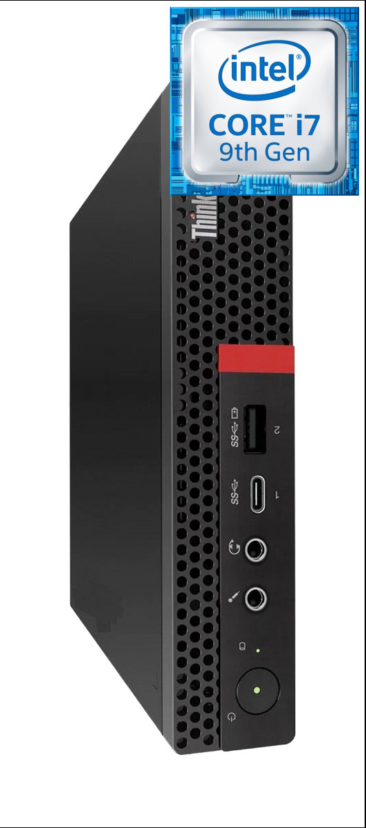 NICE COMPUTERS ThinkCentre Tiny PC | Core i7 (9th Generation) Octa-Core [VPC] Core™ i7 (9th Generation) Processor [8 Cores, 8 Threads] (32 GB RAM/Intel® Ultra HD 630 Graphics/1 TB SSD Capacity/Windows 11 Pro) Mid Tower with MS Office image 1
