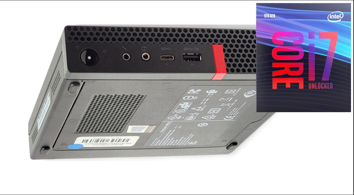 NICE COMPUTERS ThinkCentre Tiny PC | Core™ i7 - 9700 [DXQ] Core™ i7 - 9700 Processor [8 Cores, 8 Threads, 3.00 GHz] (32 GB RAM/Integrated Intel® Ultra HD 630 Graphics/1 TB SSD Capacity/Windows 11 Pro) Mini Tower with MS Office image 1
