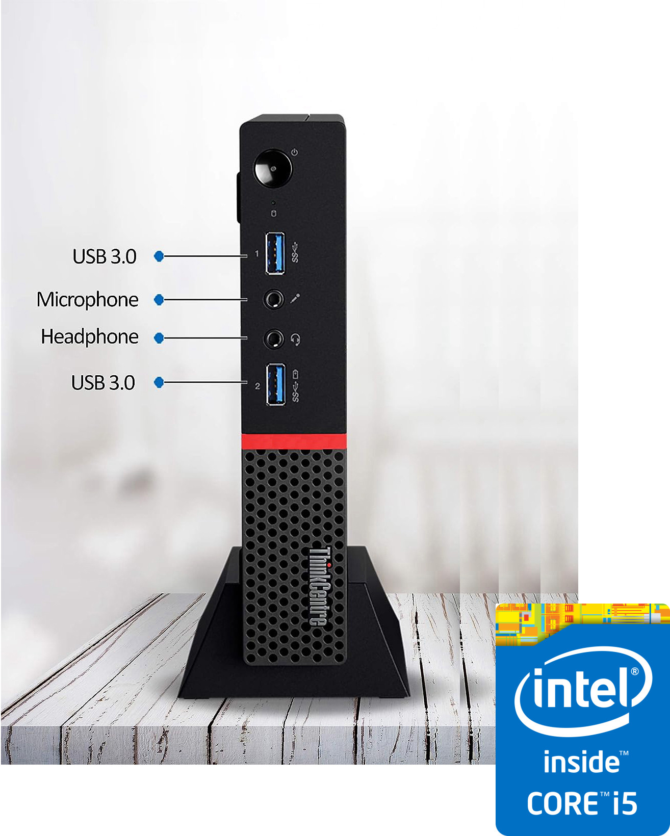 BESTYLISH ThinkCentre Tiny PC | i5-6500 Processor [6MB Smart Cache, 3.20 GHz] | S/N: BHGCL ThinkCentre Tiny PC - core Core i5-6500 [6MB Cache, 3.20GHz] (16 GB RAM/Intel® HD 530 Graphics/1 TB SSD Capacity/Windows 11 Pro) Mini Tower with MS Office image 1