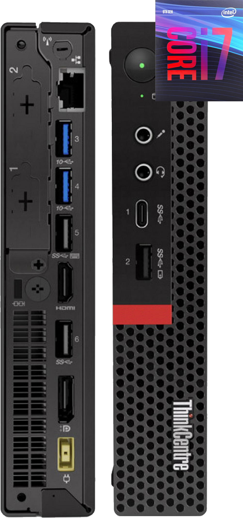 NCS (NIDHI COMPUTER SOLUTIONS) ThinkCentre Mini Desktop | Core i7 (9th Gen) [12M Cache, Up to 4.70 GHz] [TOR] Core i7 (9th Generation) Octa-Core (32 GB RAM/Intel® UHD 4K 630 Graphics/1 TB SSD Capacity/Windows 11 Pro) Microtower with MS Office image 1