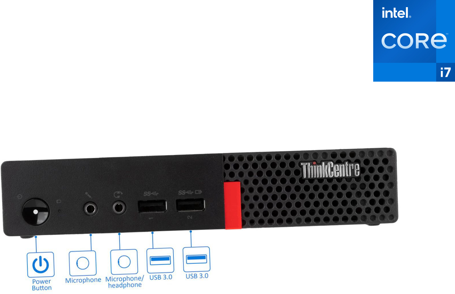 NCS Intel® Core™ i7 (6th Gen) [8MB Cache, Up to 4.00 GHz] - ThinkCentre CPU [EAM] Core i7 - 6700 Processor (32 GB RAM/Intel UHD 530 Graphics/1 TB SSD Capacity/Windows 11 Pro) Microtower with MS Office image 1