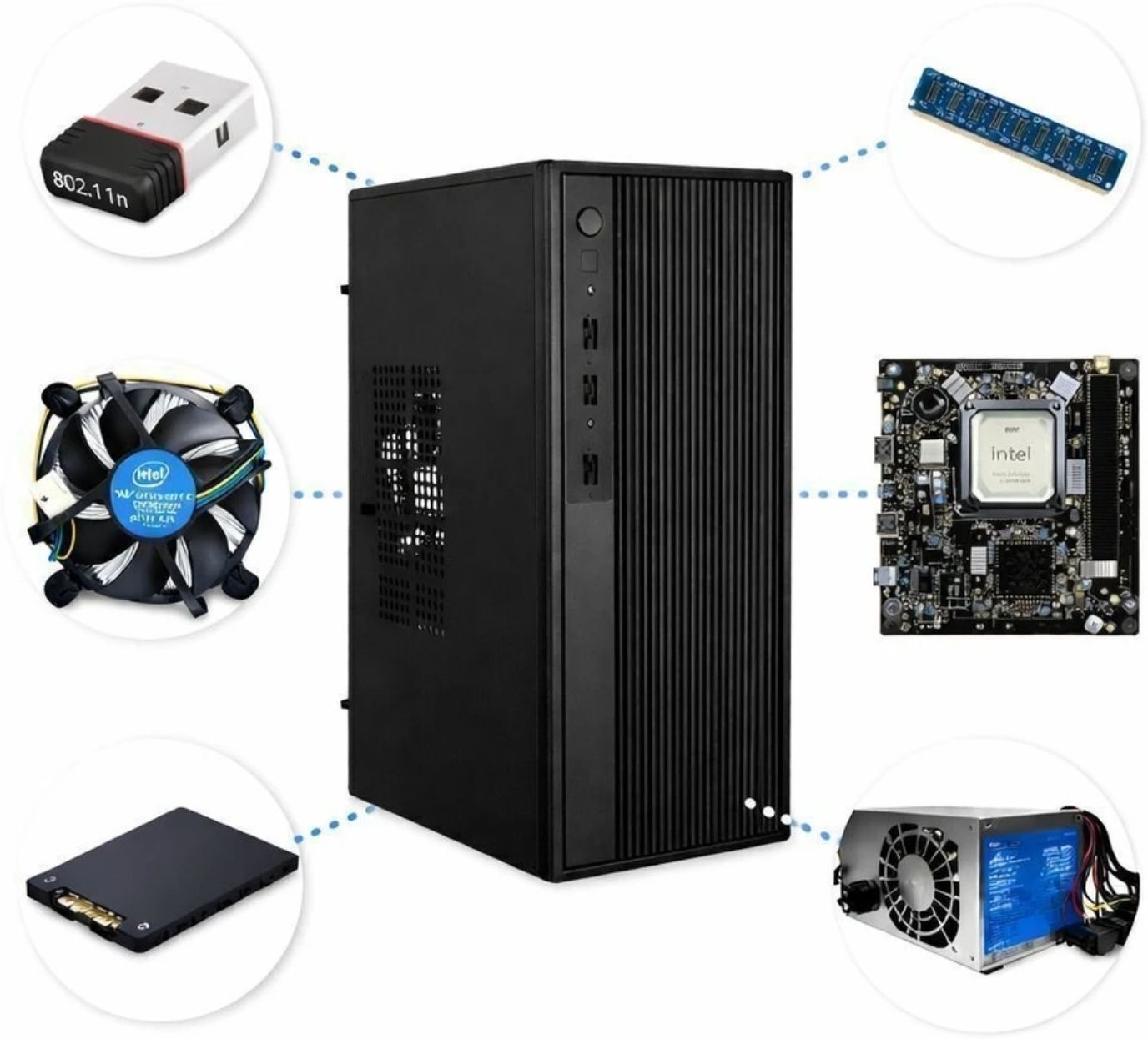 Frontech TECNO CORE I5 BASIC CPU Intel core i5 processor (8 GB RAM/Intel HD Graphics/500 GB Hard Disk/128 GB SSD Capacity/Windows 11 Pro, Windows 10 Pro (64-bit)/00 GB Graphics Memory) Mid Tower-image-18