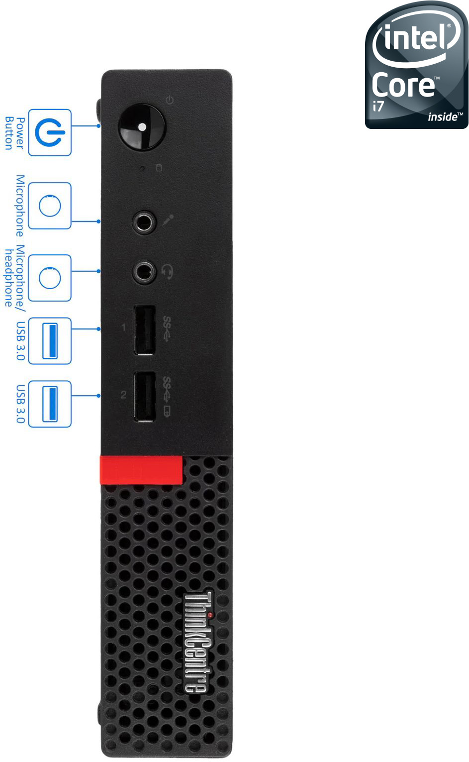 RATNARAJ COMPUTER SYSTEMS ® Core™ i7 (6th Gen) [8MB Cache, Up to 4.00 GHz] ThinkCentre Tiny CPU [WRE] Core i7-6700 Processor - LENOVO Tiny PC (32 GB RAM/Intel® HD 530 4K Graphics/1 TB SSD Capacity/Windows 11 Pro) Mid Tower with MS Office image 1