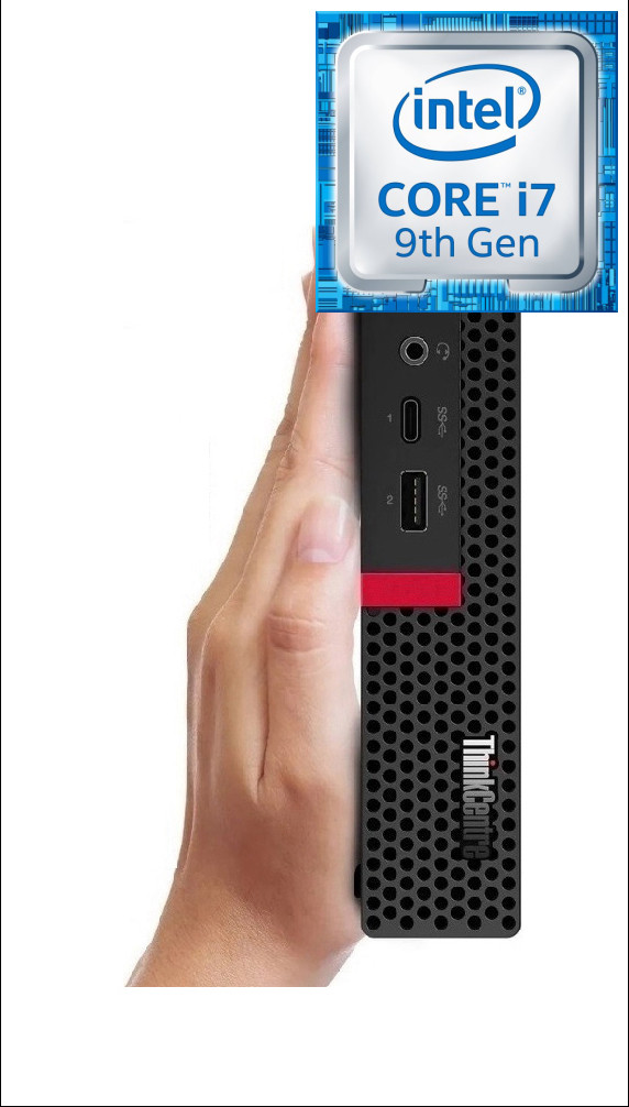 NICE COMPUTERS Core™ i7 - 9700 Processor | ThinkCentre Tiny PC [WRS] Core i7 - 9700 Processor [8 Cores, 8 Threads] (32 GB RAM/Intel® Ultra HD 630 Graphics/1 TB SSD Capacity/Windows 11 Pro) Microtower with MS Office image 1