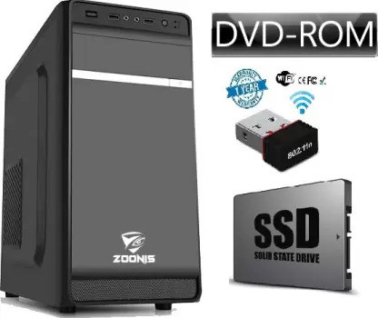 TECH- Assemblers With MS Office MA-10 i5-3250(3rd Generation) with Dvd Drive (8 GB RAM/2 GB ONBOARD Graphics/500 GB Hard Disk/120 GB SSD Capacity/Windows 10 Pro (64-bit)/2GB integrated (Onboard) GB Graphics Memory) Full Tower image 1