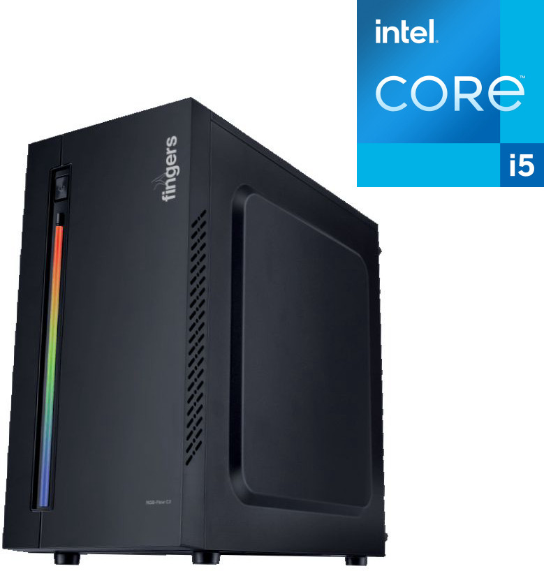 Grand Cell Core i5-2400 [4 Cores, 4 Threads, 3.10 GHz] | Fingers RGB-Flow C2 [OMU] Core™ i5-2400 [4 Cores, 4 Threads] (8 GB RAM/Intel® HD 2000 Graphics/1024 GB Hard Disk/256 GB SSD Capacity/Windows 11 Pro/1 GB Graphics Memory) Mini Gaming Tower with MS Office image 1