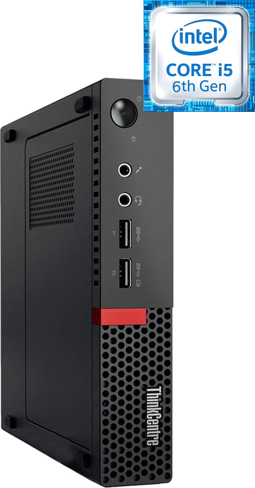NCS Intel Core i5 (6th Gen) [4 Cores, 4 Threads] - ThinkCentre Mini PC [QGQ] Lenovo - Core i5-6500 [6MB Cache, Up to 3.60 GHz] (8 GB RAM/Intel® HD 530 Graphics/1 TB Hard Disk/256 GB SSD Capacity/Windows 11 Pro) Mini Tower with MS Office image 1
