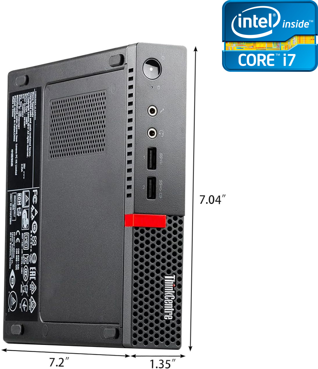 NICE COMPUTERS ® Core™ i7 (6th Generation) [4 Cores, 8 Threads] - ThinkCentre CPU [HDI] Core i7-6700 [4 Cores, 8 Threads, 3.40 GHz] - LENOVO Tiny PC (32 GB RAM/Intel HD 4K Graphics/1 TB SSD Capacity/Windows 11 Pro) Microtower with MS Office image 1