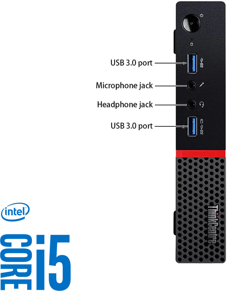 BESTYLISH ThinkCentre Tiny PC | i5-6500 Processor [6MB Smart Cache, 3.20 GHz] | S/N: BHROP Tiny PC Intel? Core? i5 Processor (6th Generation) (16 GB RAM/Intel? HD 530 Graphics/512 GB SSD Capacity/Windows 11 Home (64-bit)) Mini Tower with MS Office image 1