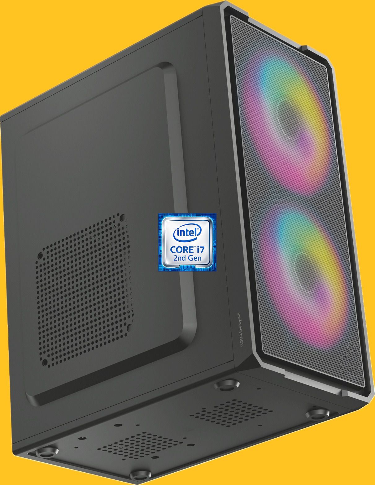 JABCAB Core i7 - 2600 Quad Core Processor [8MB Smart Cache, Up to 3.80 GHz] [CVF-N5] Dual RGB Fans | Gaming PC | Intel Core i7-2600 Processor (8 GB RAM/Intel UHD Graphics/256 GB SSD Capacity/Windows 11 Pro) Mini Tower with MS Office-image-36