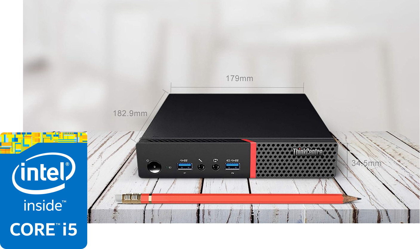 BESTYLISH ThinkCentre Tiny PC | i5-6500 Processor [6MB Smart Cache, 3.20 GHz] | S/N: BHQPE Intel® Core™ i5-6500 Processor [4 Cores 4 Threads 6MB Cache] (8 GB RAM/Intel® HD 530 Graphics/256 GB SSD Capacity/Windows 11 Pro) Mini Tower with MS Office image 1
