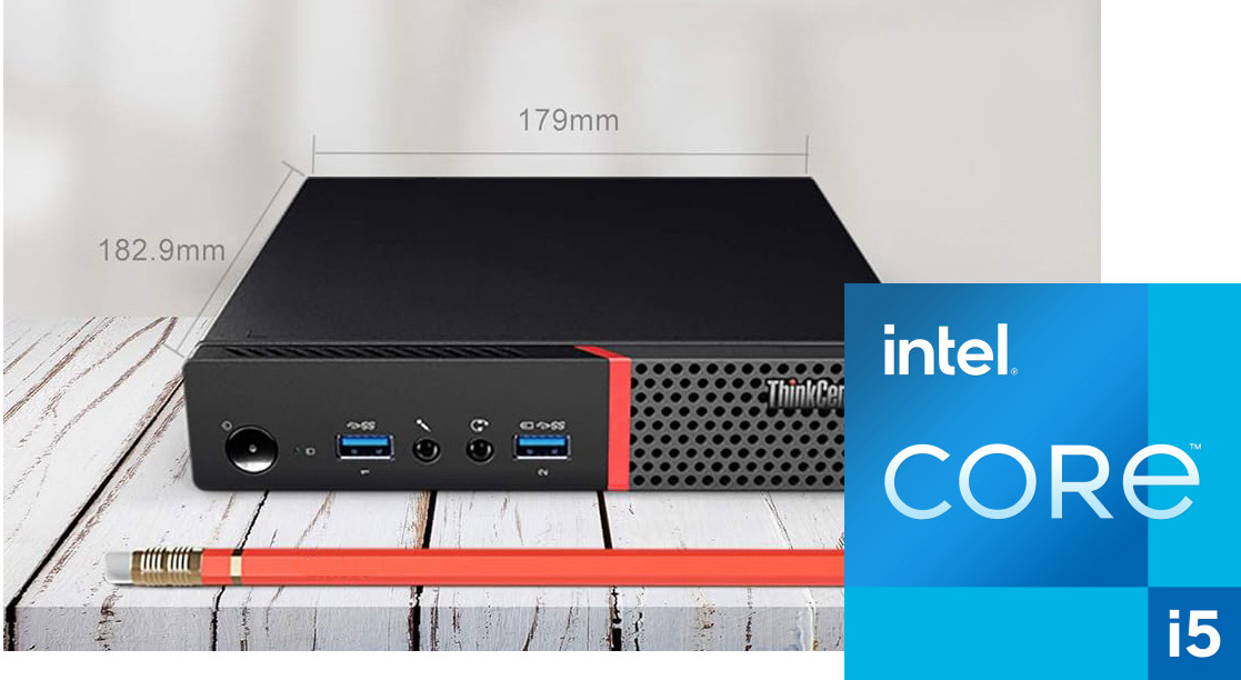 BESTYLISH ThinkCentre Tiny PC | i5-6500 Processor [6MB Smart Cache, 3.20 GHz] | S/N: BHTPY Intel® Core™ i5-6500 Processor [4 Cores 4 Threads 6MB Cache] (16 GB RAM/Intel® HD 530 Graphics/1 TB SSD Capacity/Windows 11 Pro) Mini Tower with MS Office image 1