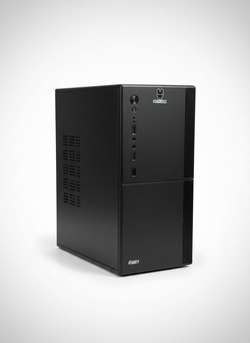 IRONTEK STYLE I3/4/320GB Intel 3.GHz (4 GB RAM/UP TO 1GB ON BOARD Graphics Graphics/320 GB Hard Disk/Free DOS, Windows 10 Pro (64-bit)) Mini Tower with MS Office