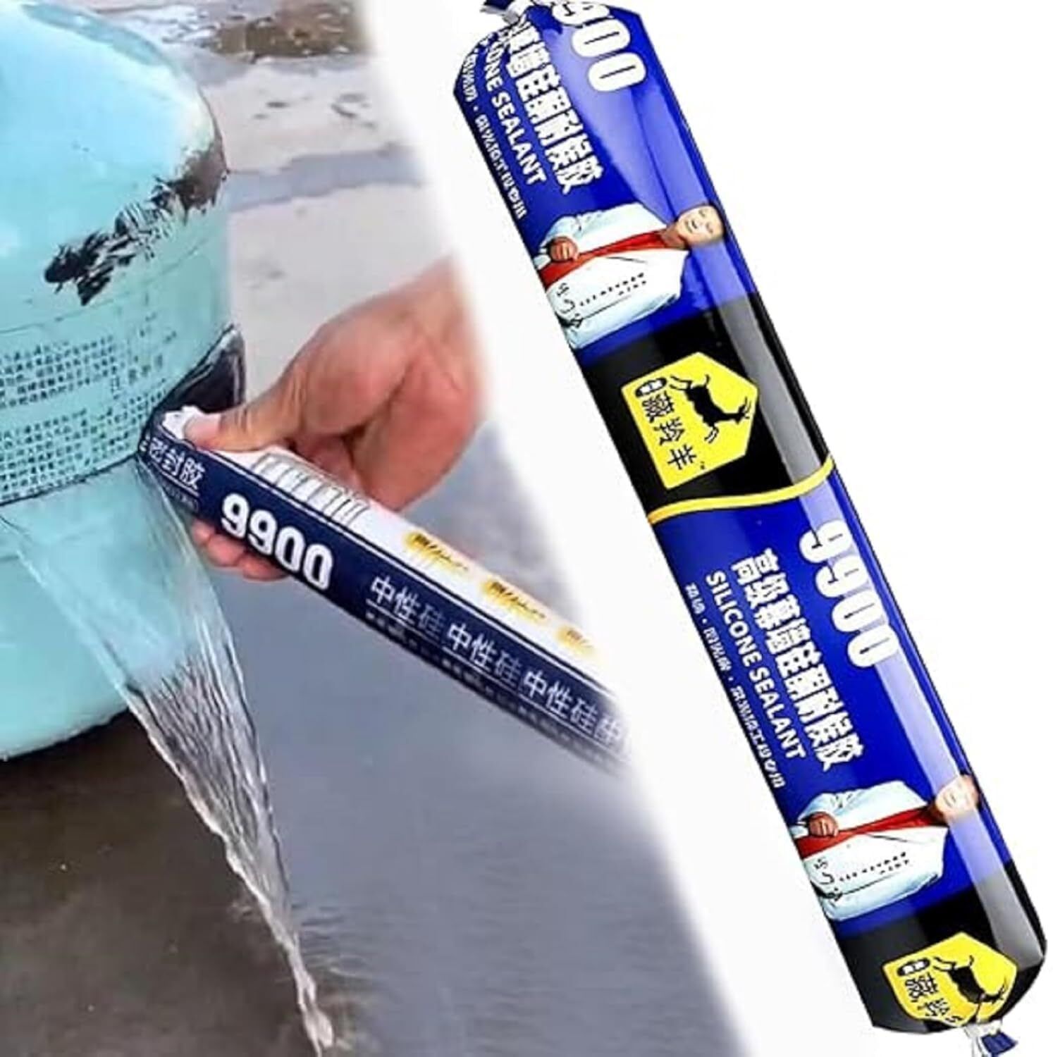 fenku mart Strong silicone sealant 9900 Waterproof Wall Repair Sealant Crack Repair 1 tube Glue-picture-48