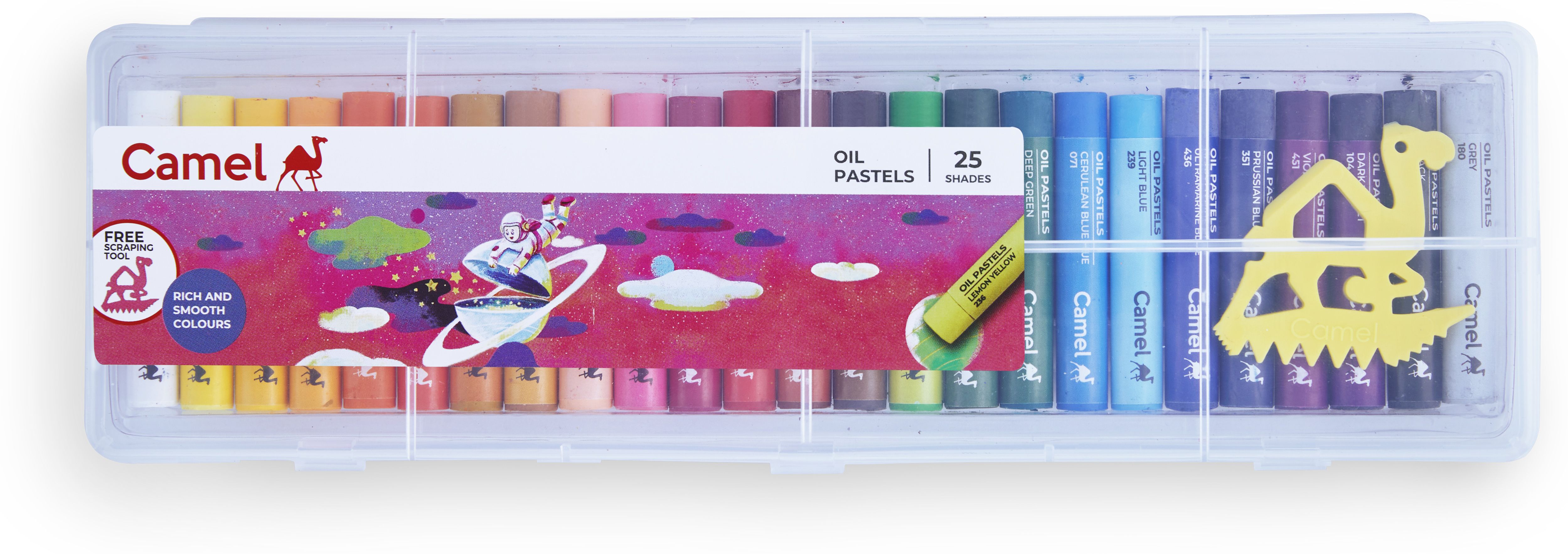 camel Oil Pastels 25 Shades Reusable Pack-picture-3