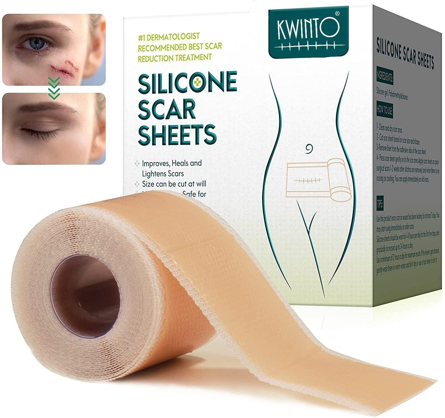 uniquecartel Silicone Scar Sheets Removal Tape Scar Removal Sheet Strips Gauze Medical Dressing-picture-2