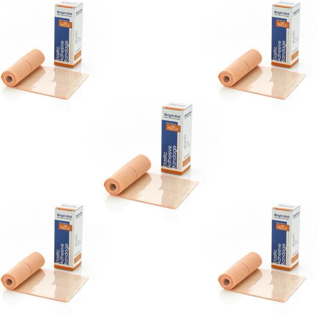 bright aid Elastic Adhesive Bandage (10cm*1mtr) Pack of 5, Crepe Bandage-picture-12