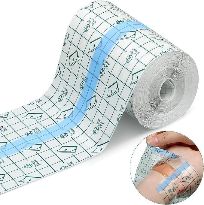 Transparent Waterproof Clear Film Dressing Bandages, 7CM x 10M Crepe Bandage