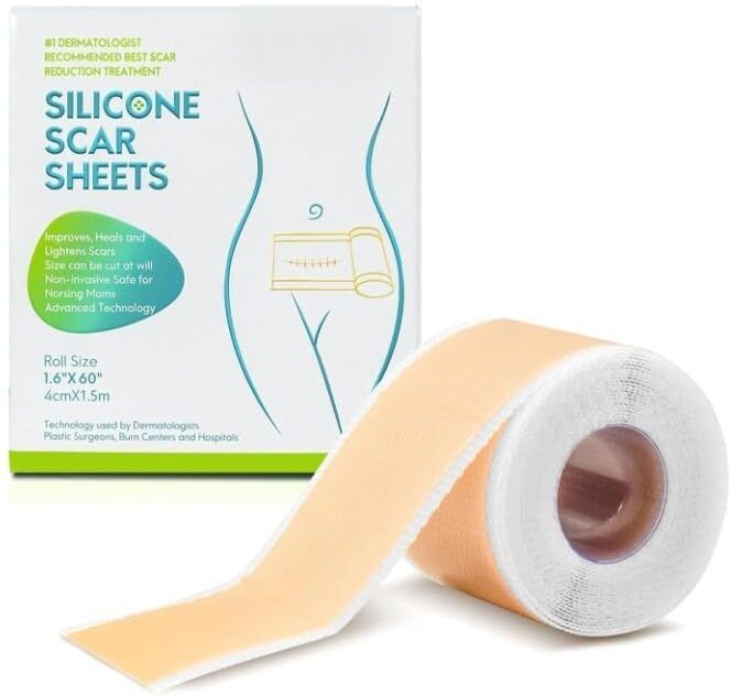 Silicone Scar Tape Roll, Silicone tape for scars, Scar Removal Strips Pads Crepe Bandage