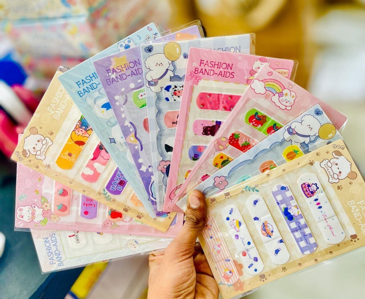 Assorted Fashion Cartoon Adhesive Bandage Strips Pack of 10 Sheets Bandage Protector-image-22