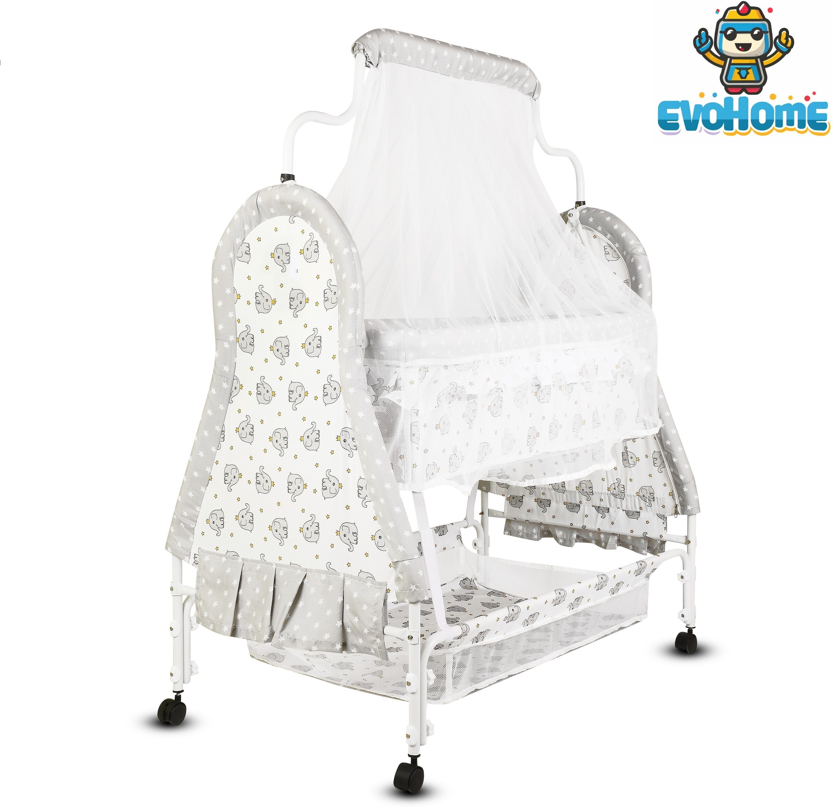 evohome Cradle for kids cradle for baby boy and girl Cradle With Swing & Mosquito Net-picture-9