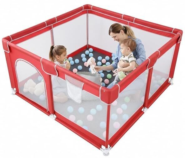 kartaharta Toddler Safety Fence for Indoor &Outdoor Use, Activity for, Boys & Girls (Black)-picture-46