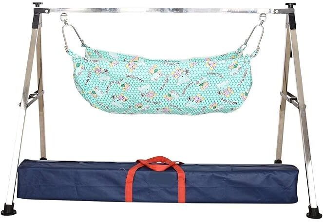 Baby Cradle Baby Bedding Hanging Swing Cradle with Cotton Hammock with Net-image-9