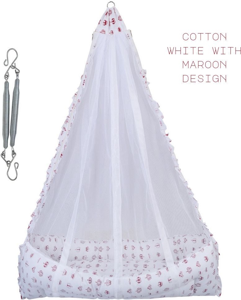 Baby Premium net swing cradle with spring-image-26