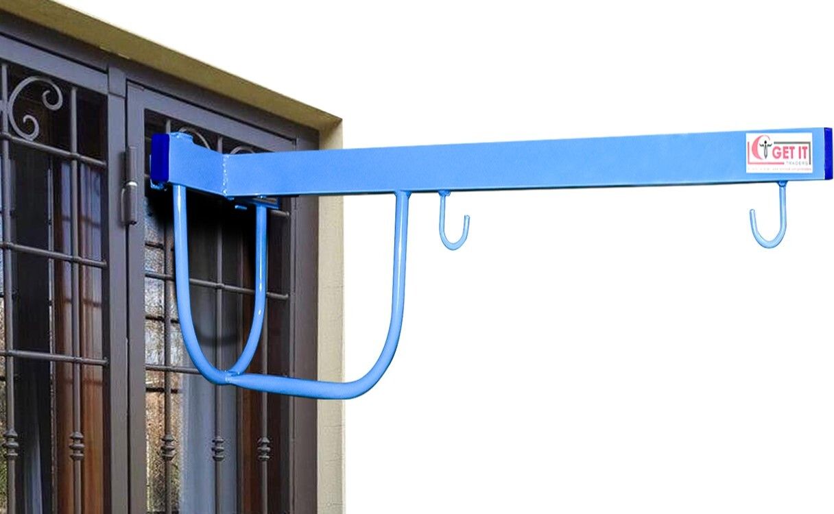 Blue Window Cradle Premium Strong Metal and 100 % Baby Safety Stand Alone