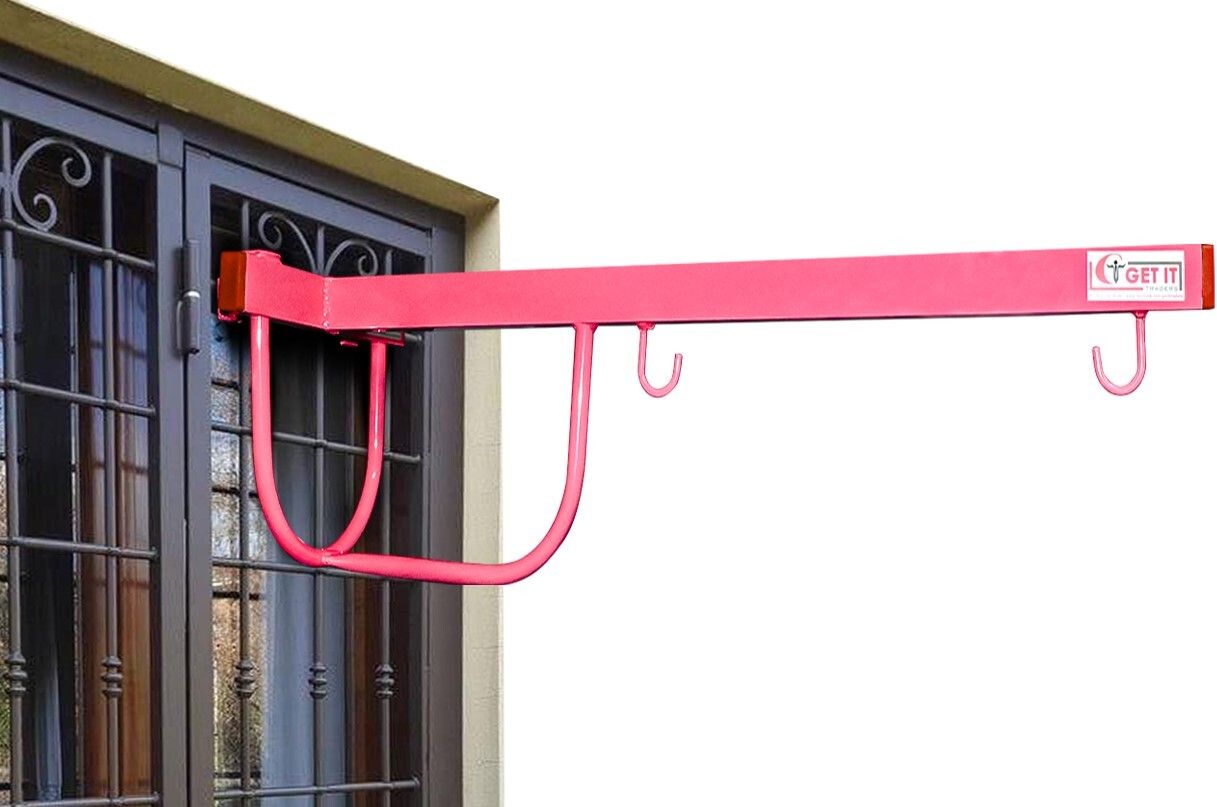 Pink Window Cradle Premium Strong Metal and 100 % Baby Safety Stand Alone