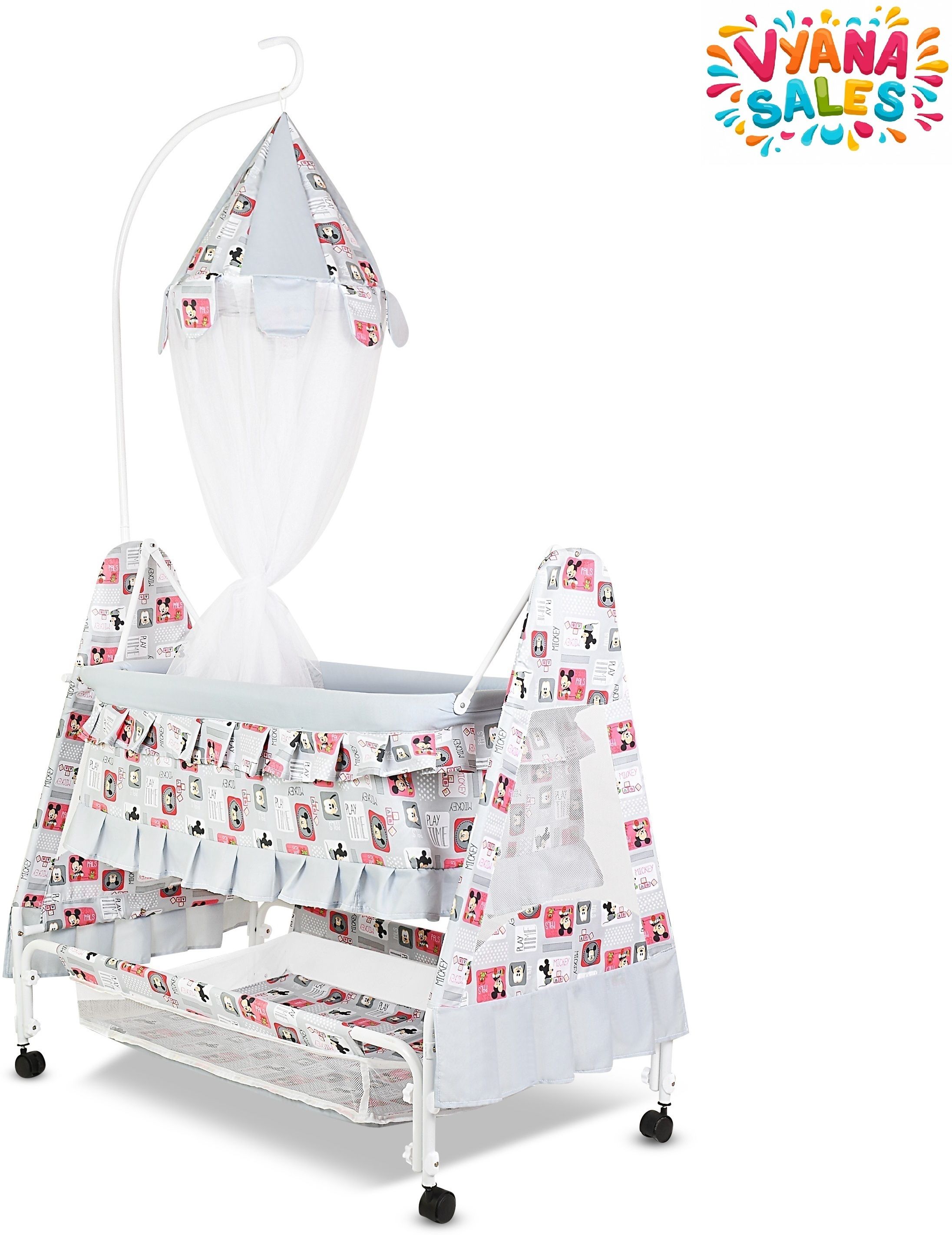 vyana sales Cradle for kids cradle for baby boy and girl Cradle With Swing & Mosquito Net-picture-25