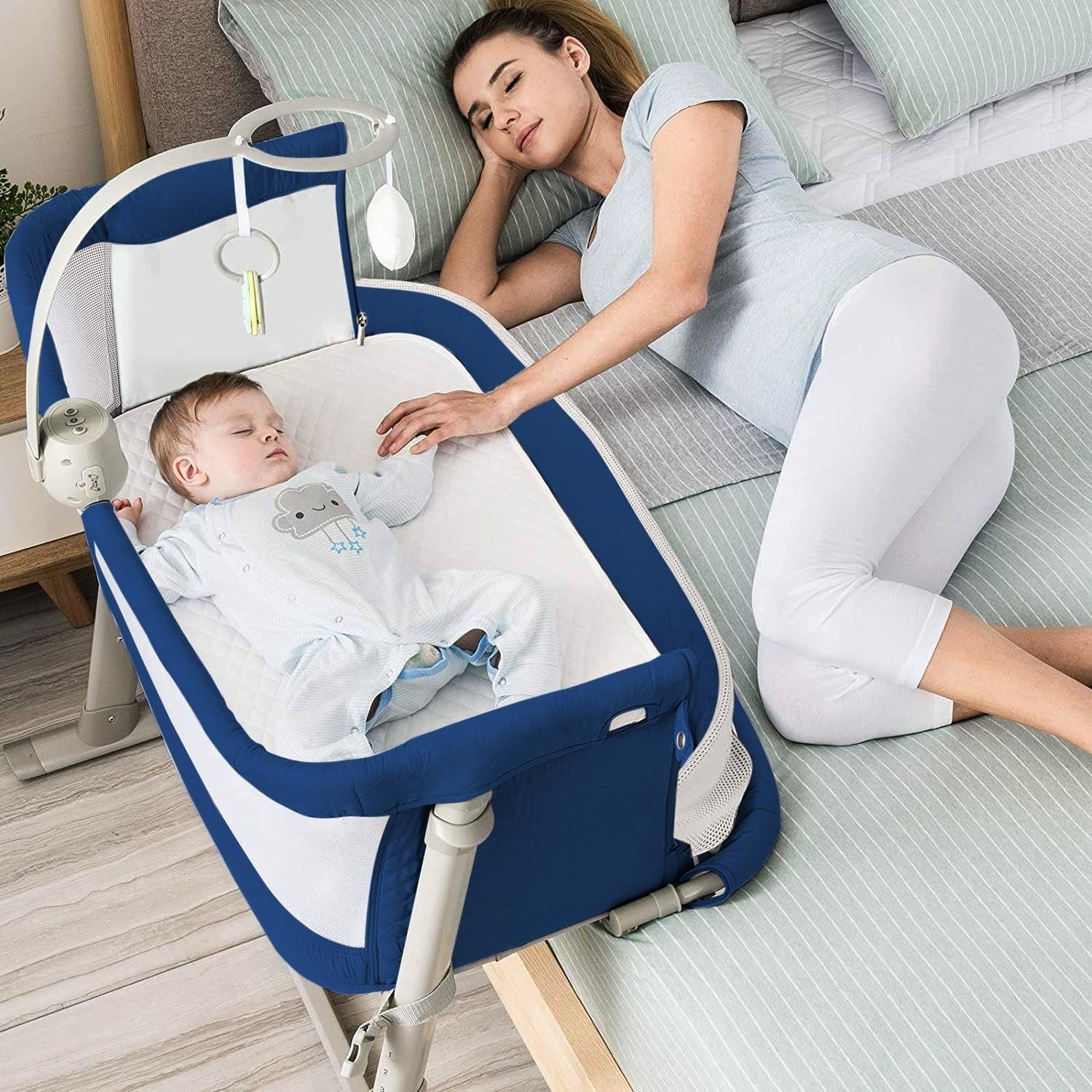 baybee Cradella Baby Swing Cradle for Baby bed Crib Cot Bassinet with Mosquito Net-picture-34