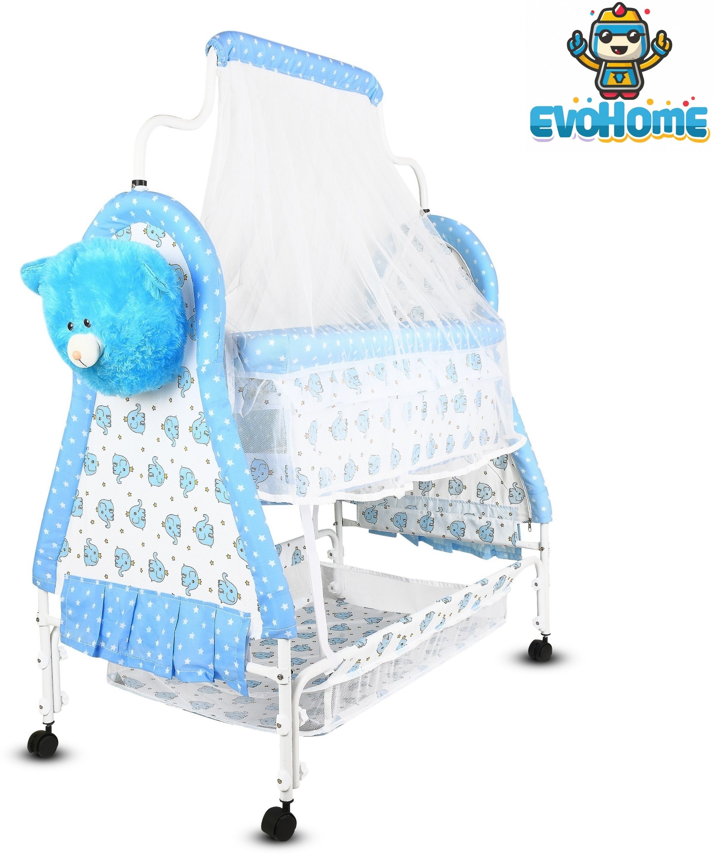 evohome Cradle for kids cradle for baby boy and girl Cradle With Swing & Mosquito Net-picture-5
