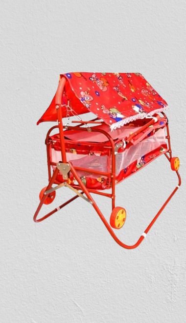 AK STEEL Foldable Baby Cradle Jhula Palna For New Born (RED)-image-47