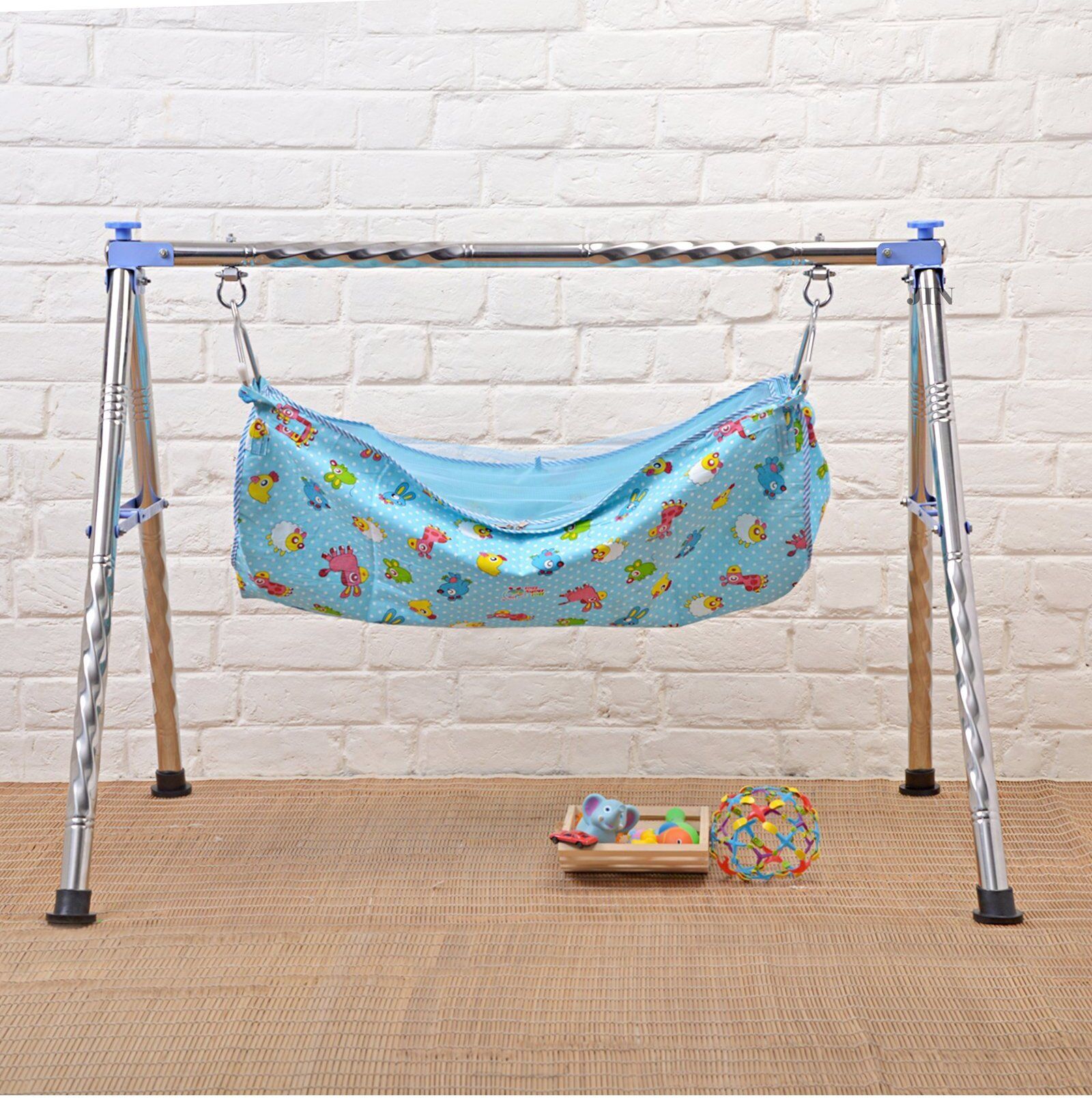 a to z hub Portable Folding Swing Cradle/Ghodiyu/Crib/BabyJhula/Baby Palna.-picture-13