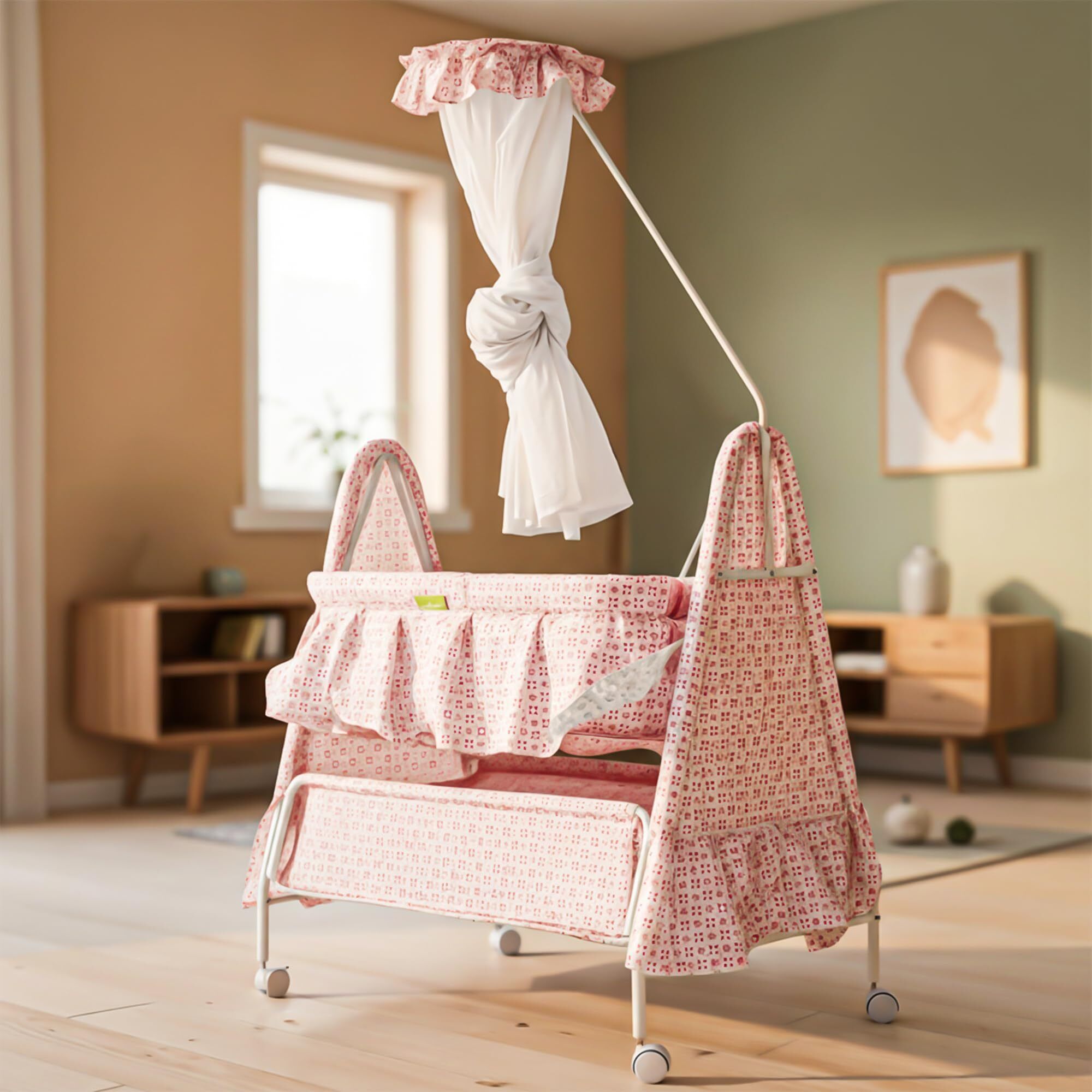 baybee Baby Swing Cradle for Baby, Infant Baby Cradle Jhula for Baby with Mosquito Net-picture-29