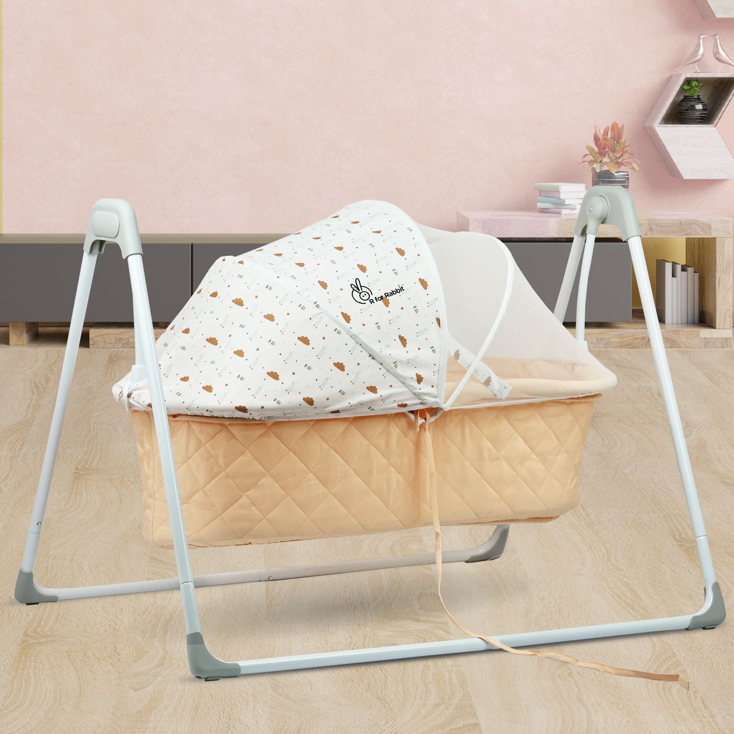 Lullabies Manual- Swing Baby Cradle for 0 to 2 Years Newborn-image-45