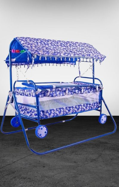 AK STEEL Foldable Baby Cradle Jhula Palna For New Born (BLUE)-image-42