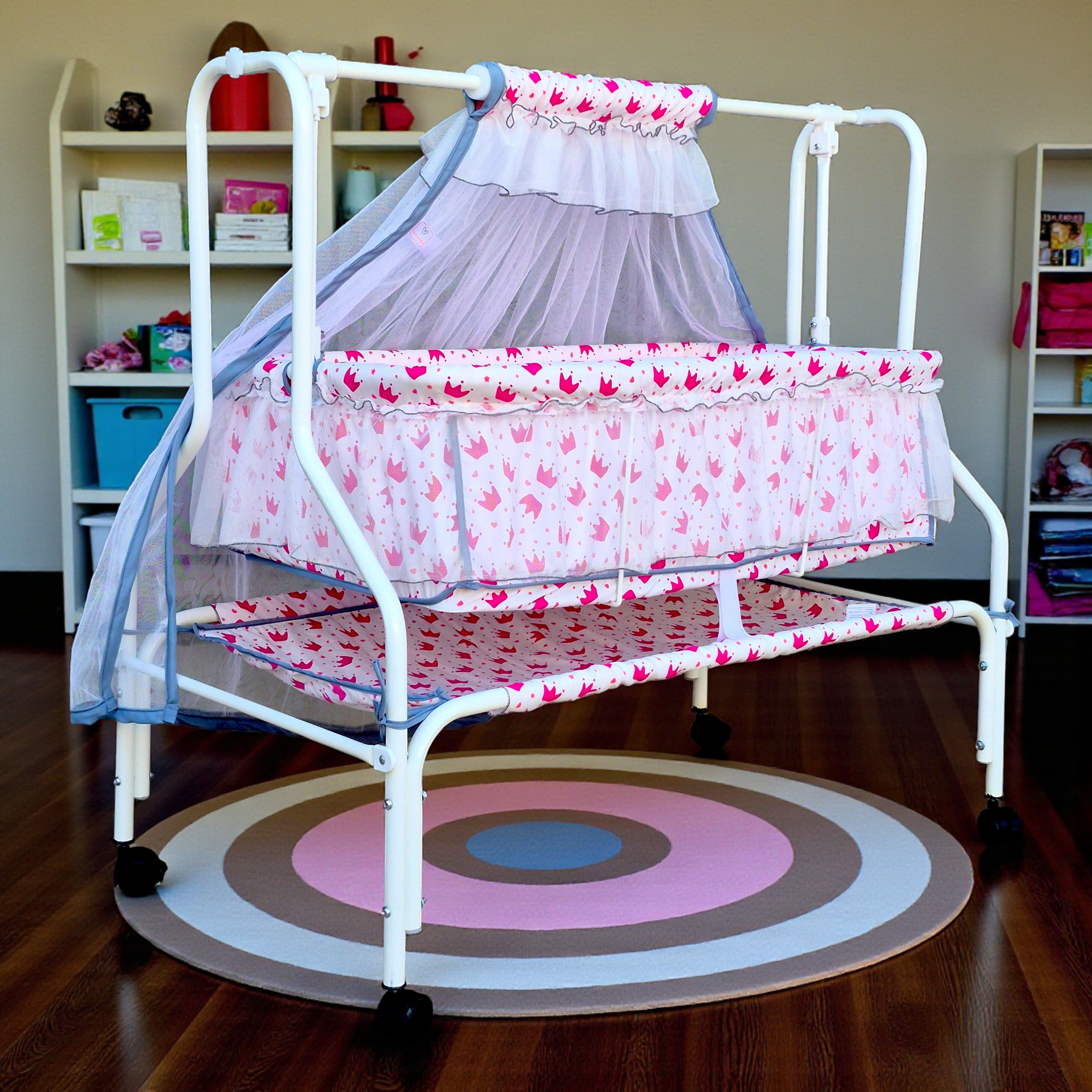 kiddery CRONUS | Premium baby cradle Free Plush Mattress & Mosquito Net [0-10 M]-picture-19