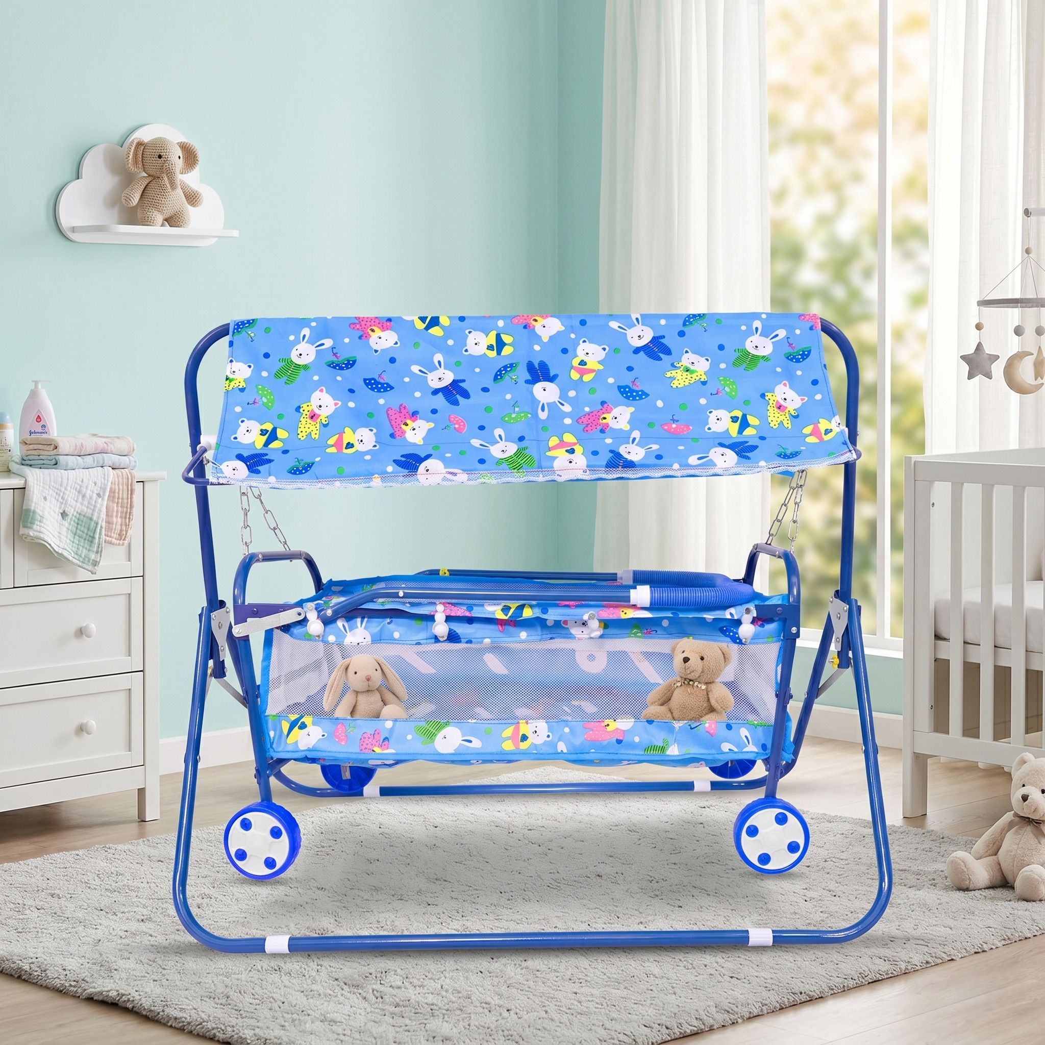 avani metrobuzz Classic Baby Cradle Jhula Palna Bassinet Stroller-picture-30