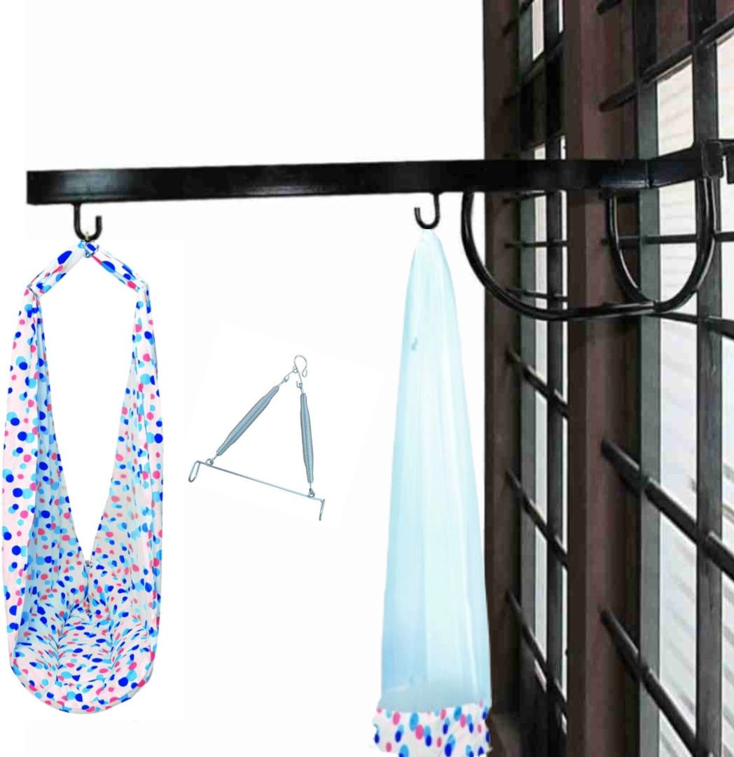 kian Baby net swing cradle with spring and window hanger-picture-18