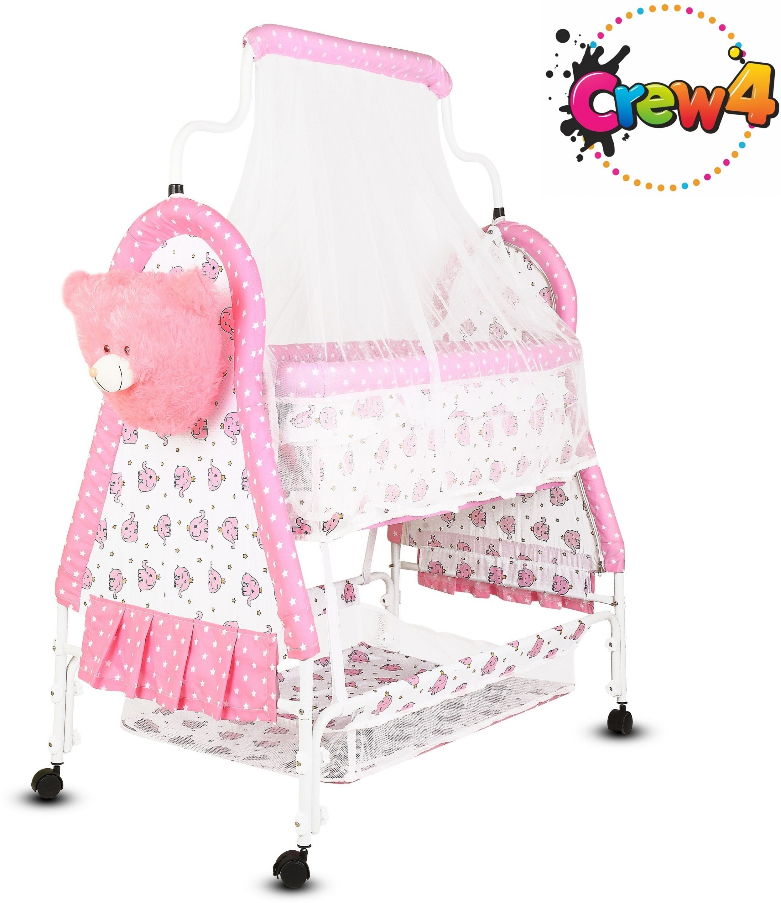 crew4 Cradle for kids cradle for baby Cradle With Swing & Mosquito Net-picture-46